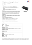 V7 Replacement Battery for selected Panasonic Notebooks