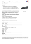V7 Replacement Battery for selected Lenovo-IBM Notebooks