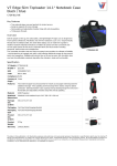 V7 Edge Slim Toploader 14.1" Notebook Case black / blue
