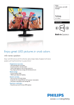 Philips LCD monitor with LED backlight 236V4LAB