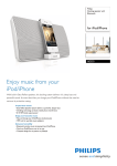 Philips docking speaker with Bluetooth® AD533
