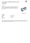 V7 COAX SAT CONNECTOR RETAIL F/M for 7mm cable