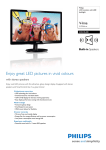 Philips LCD monitor with LED backlight 226V4LAB