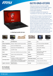 MSI Gaming GE70 0ND-072