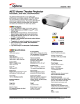 Optoma HD72 data projector