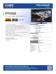 Coby TFTV3925 LCD TV