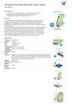 V7 Ultra Slim Folio Stand for iPad, Green
