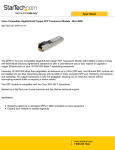 StarTech.com Cisco Compatible Gigabit RJ45 Copper SFP Transceiver Module - Mini-GBIC