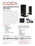 CODi USB 2.0 Port Replicator