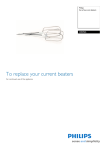 Philips Daily Collection Wire beaters for hand mixer HR3965