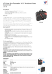 V7 Edge Slim Toploader 16.1" Notebook Case black / red