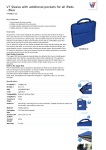 V7 Sleeve with additional pockets for all iPads - Blue