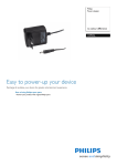 Philips Power adaptor for portable DVD player CRP256