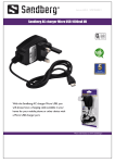 Sandberg AC charger Micro USB 1000mA UK