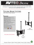 Avteq CM-1TL flat panel ceiling mount