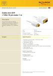 DeLOCK 1.0m mini DVI-VGA M/M