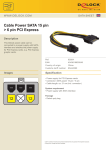 DeLOCK Power SATA 15-pin - 6-pin PCI-E