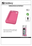 Sandberg Soft back case Pink iPhone 4