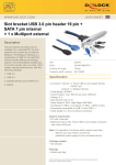 DeLOCK USB 3.0 19-pin/SATA 7-pin - 1 x Multiport