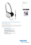 Philips Lightweight Headset SHL1705WT