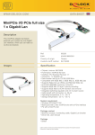 DeLOCK MiniPCIe I/O PCIe full size 1 x Gigabit Lan
