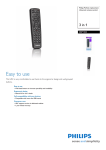 Philips Perfect replacement Universal remote control SRP1103