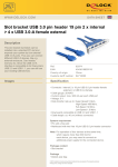 DeLOCK 2 x USB 3.0 19-pin - 4 x USB 3.0-A