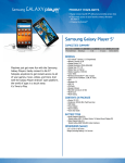 Samsung GALAXY Player 5.0