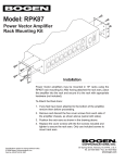 Bogen RPK87 mounting kit