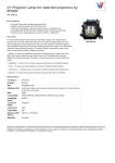 V7 Projector Lamp for selected projectors by EPSON