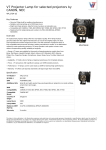 V7 Projector Lamp for selected projectors by CANON, NEC