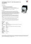 V7 Projector Lamp for selected projectors by MITSUBISHI,