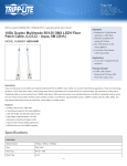 Tripp Lite 10Gb Duplex Multimode 50/125 OM3 LSZH Fiber Patch Cable, (LC/LC) - Aqua, 6M (20-ft.)