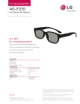 LG AG-F210 stereoscopic 3D glasses