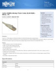 Tripp Lite Cat5e 350MHz Molded Patch Cable (RJ45 M/M) - White, 1-ft.