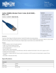 Tripp Lite Cat5e 350MHz Molded Patch Cable (RJ45 M/M) - Blue, 4-ft.