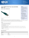 Tripp Lite Cat5e 350MHz Molded Patch Cable (RJ45 M/M) - Green, 1-ft.