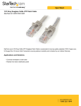 StarTech.com Cat5e patch cable with snagless RJ45 connectors – 12 ft, gray