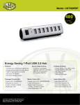 Gear Head Energy Saving 7-Port USB 2.0 Hub