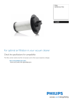Philips Cylindrical air filter FC6083