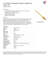 V7 CAT6 UTP Network Cable 5 (RJ45m/m) yellow 5m