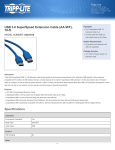 Tripp Lite USB 3.0 SuperSpeed Extension Cable (AA M/F), 10-ft.