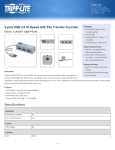 Tripp Lite 3-port USB 2.0 Hi-Speed with File Transfer Function