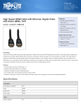 Tripp Lite High Speed HDMI Cable with Ethernet, Digital Video with Audio (M/M), 10-ft.