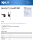 Tripp Lite Universal Computer Power Cord, 10A, 18AWG (NEMA 5-15P to Left Angle IEC-320-C13), 6-ft.