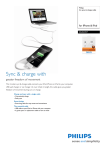 Philips 2 m sync and charge cable DLC2417