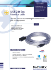 Dacomex USB 2.0 Link Amplificator Cord - 5m