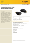 DeLOCK HDMI micro D/HDMI A