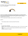 StarTech.com 6in 4 Pin Molex to Right Angle SATA Power Cable Adapter