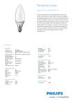 Philips Novallure 2W E14 2700K 230V B35 FR